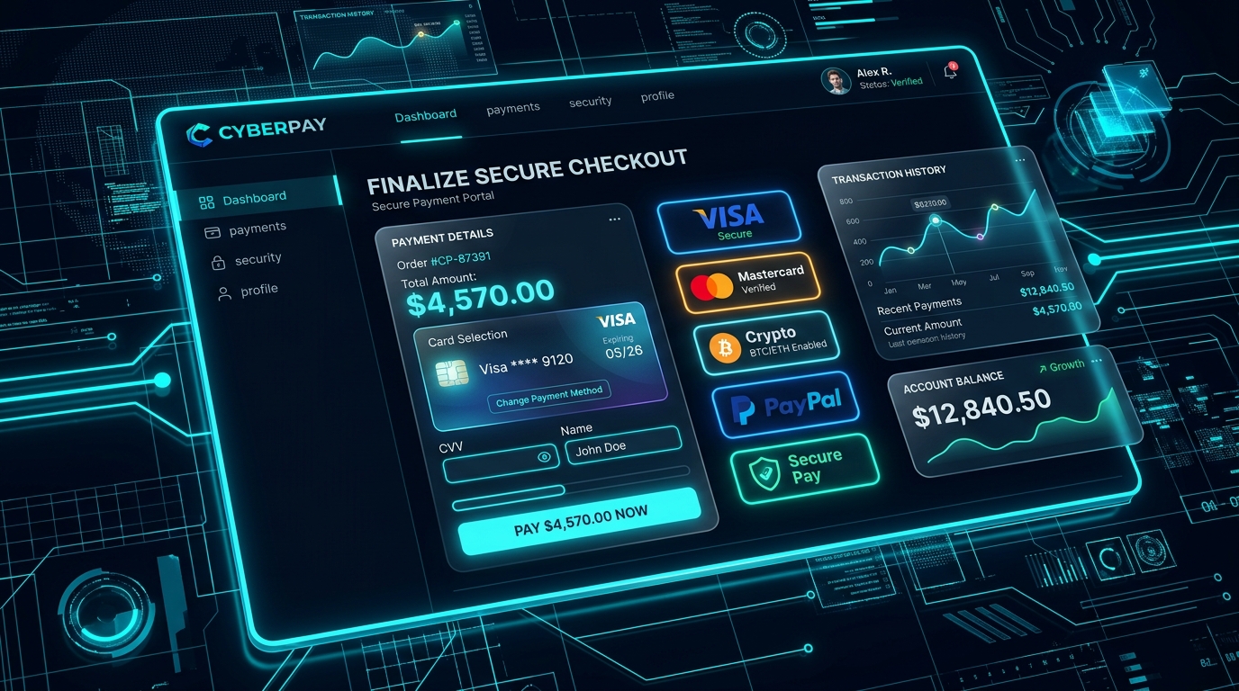 LCDIGITAL7 Cyber Checkout Live Mockup